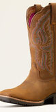 Hybrid Ranchwork Wide Square Toe Western Boot 3-4 Front